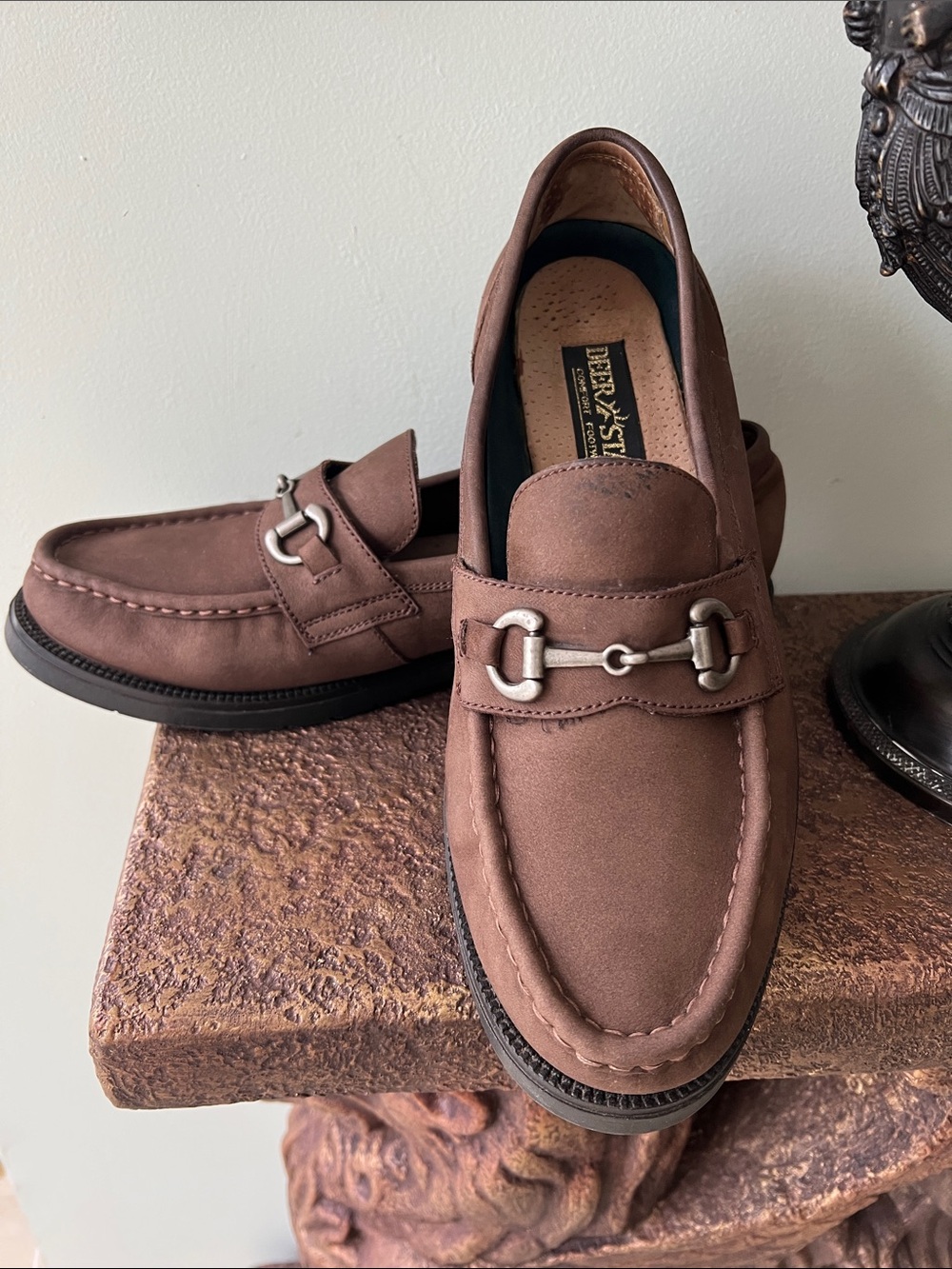 Deer Stags Brown Men’s Bit Loafers